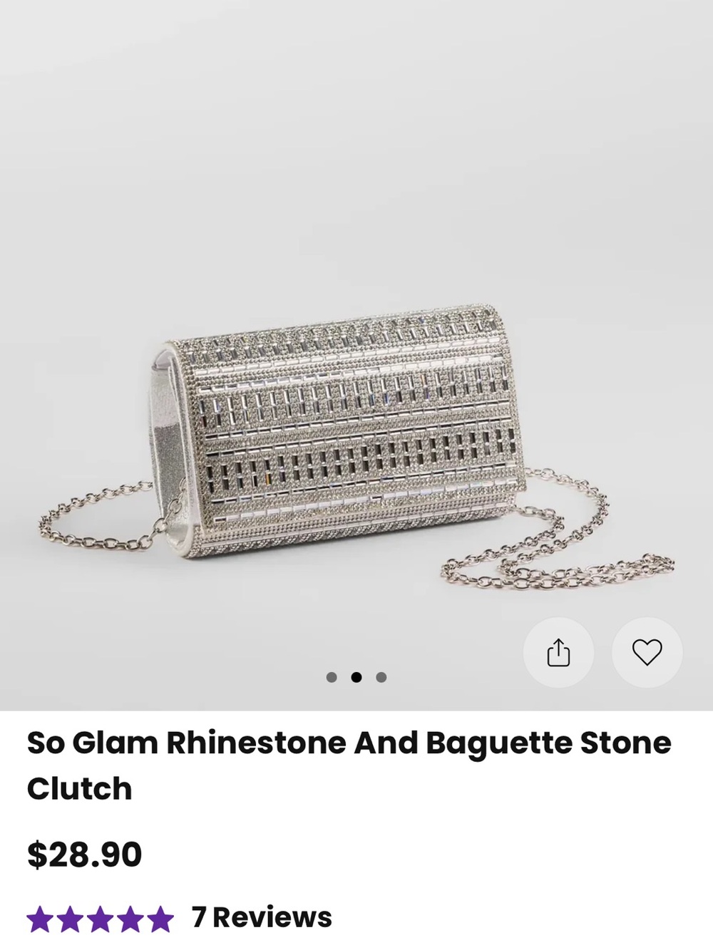 Windsor Silver Crystal-Embellished Evening Clutch
